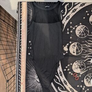 SHEIN Chic Black Mesh Bodysuit